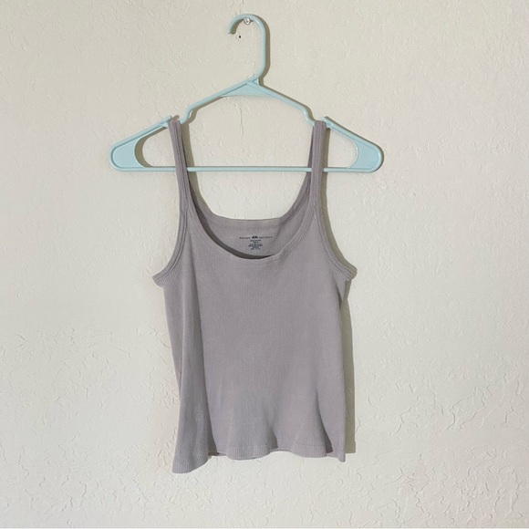 Mauve Ribbed Tank Top - Picture 2 of 3